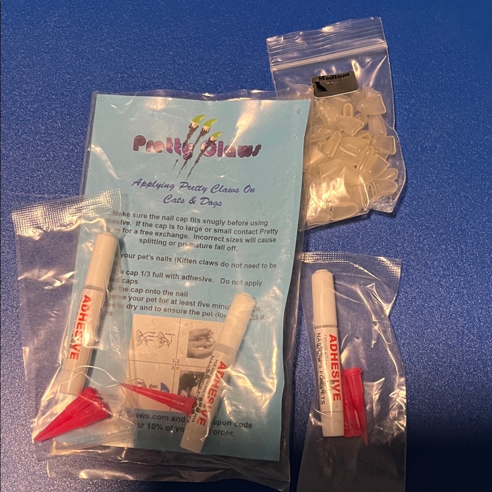 Pet Nail Caps with Adhesive